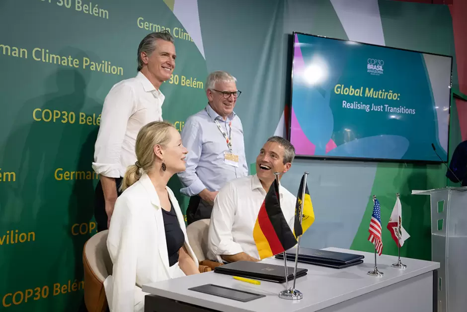 Newsom firma nuevos acuerdos climticos en la COP30