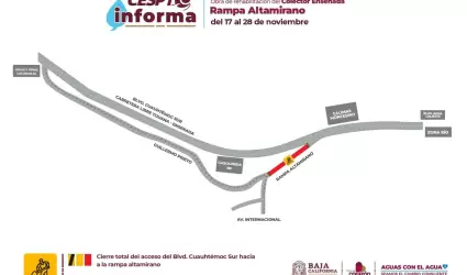 Cerrarn dos semanas Rampa Altamirano de Tijuana