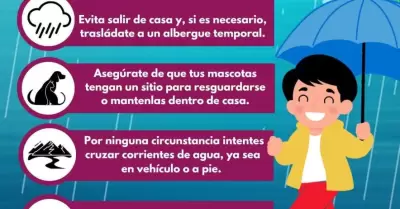 Recomendaciones ante las lluvias