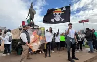 Inicia la llegada de manifestantes de la Generacin Z a la Glorieta Cuauhtmoc en Tijuana