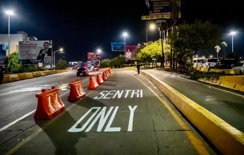 nuevo carril Sentri con acceso por calle Segunda en la Zona Centro