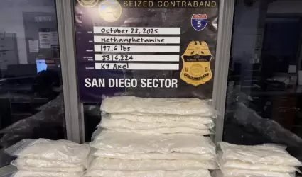 Decomisos de metanfetamina y cocana
