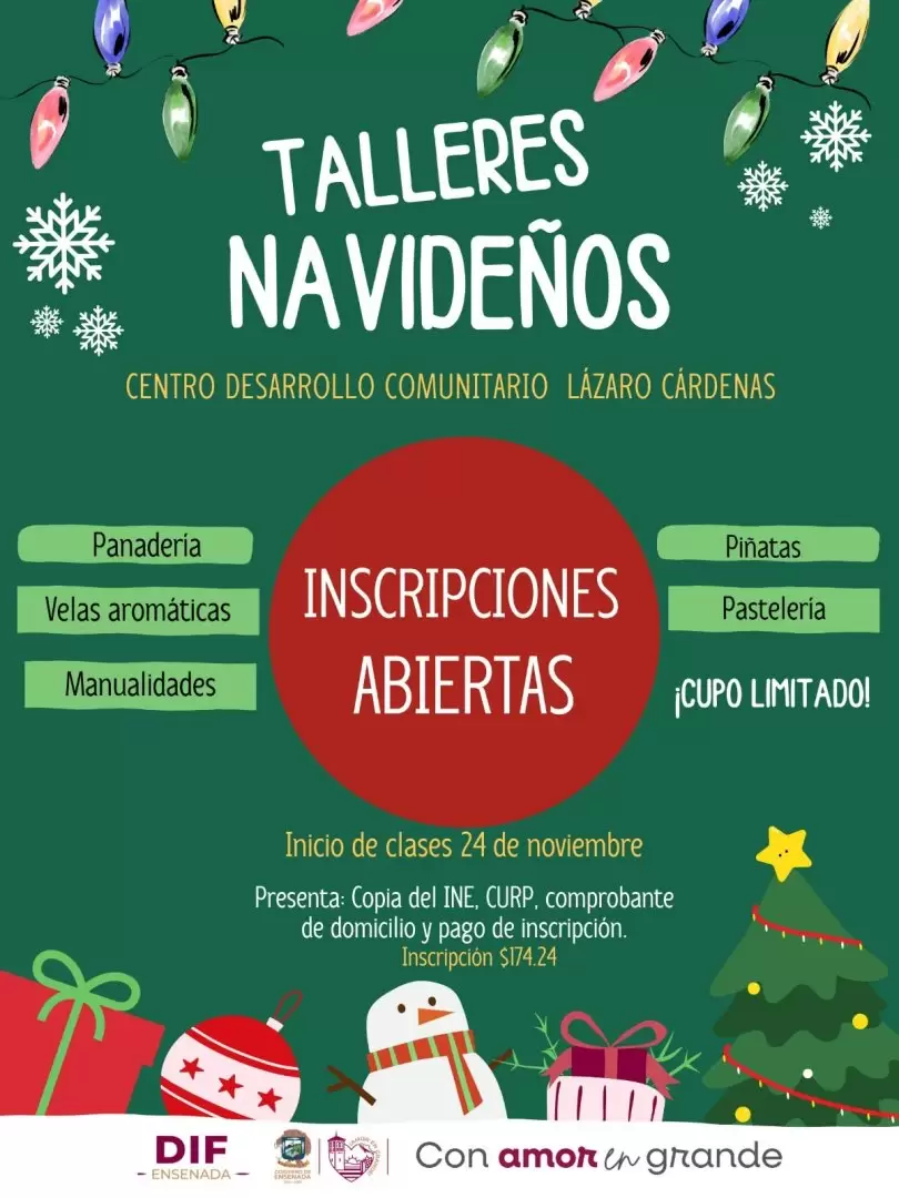 Talleres navideos en Centro de Desarrollo Comunitario de Lzaro Crdenas