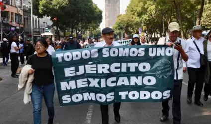 Marcha de militares en retiro.