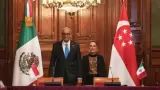 Claudia Sheinbaum recibe al presidente de Singapur, Tharma Shanmugaratnam