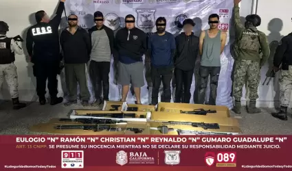 Detencin de seis hombres armados en Playas de Rosarito