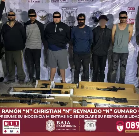 Detencin de seis hombres armados en Playas de Rosarito