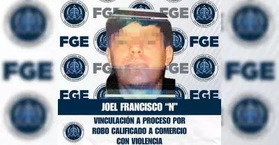 Vinculado a proceso por robo calificado a comercio ejecutado con violencia