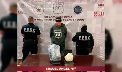 Detenido con vehculo robado y dosis de cristal en Tijuana