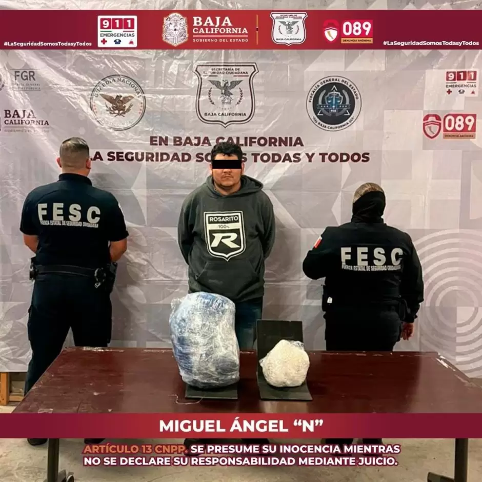 Detenido con vehculo robado y dosis de cristal en Tijuana