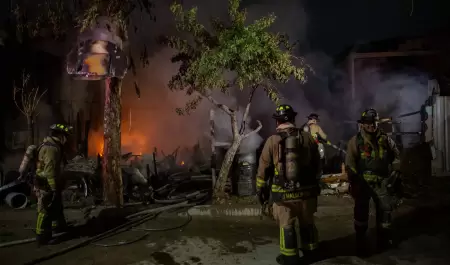 Incendio de casas en Cerro Colorado