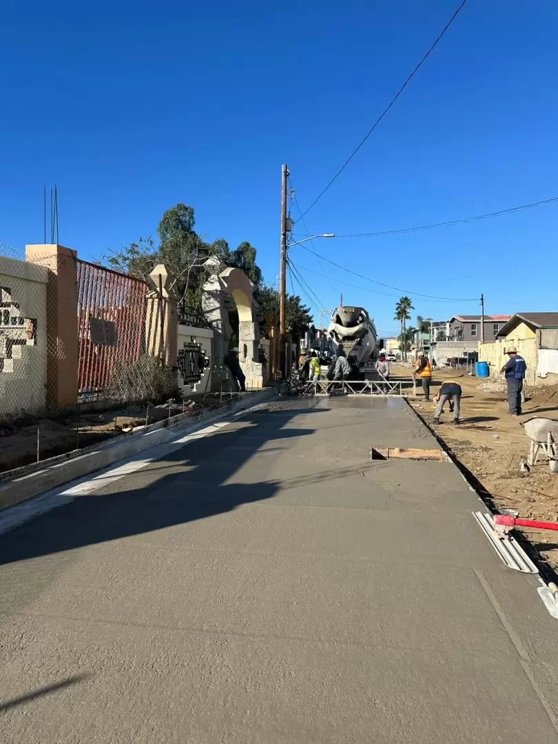 Obra de pavimentación