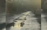 Fuga de agua sin reparar en colonia Garca podra derivar en socavn, advierten vecinos