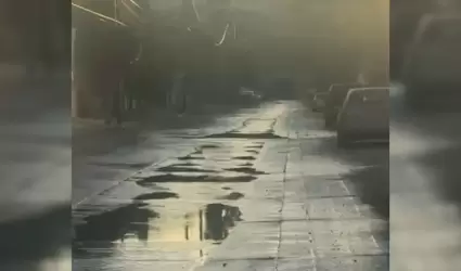 Fuga de agua sin reparar en colonia Garca