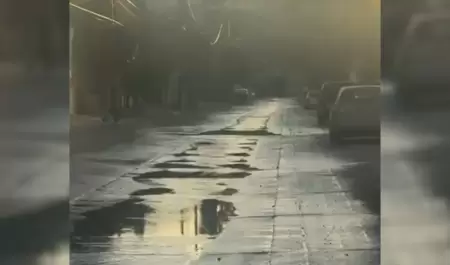 Fuga de agua sin reparar en colonia Garca