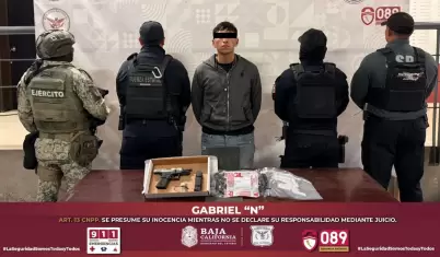 Detenido con arma y droga en Tijuana