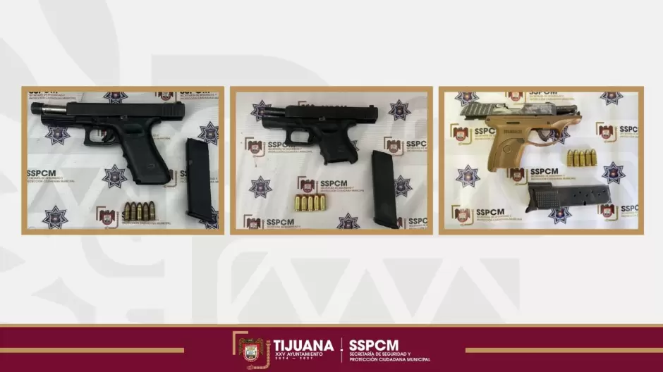 Detenidos en posesión de armas de fuego