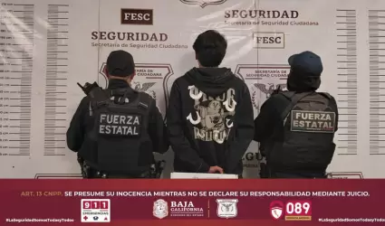 Menor detenido con arma en Tijuana