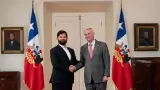 Gabriel Boric recibi� en el Palacio de La Moneda al presidente electo, Jos� Anto