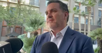 Federico D�ring, diputado federal del PAN, durante una declaraci�n a medios sobr