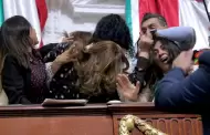 VIDEO �De pel�cula! As� fue la pelea en el Congreso de CDMX