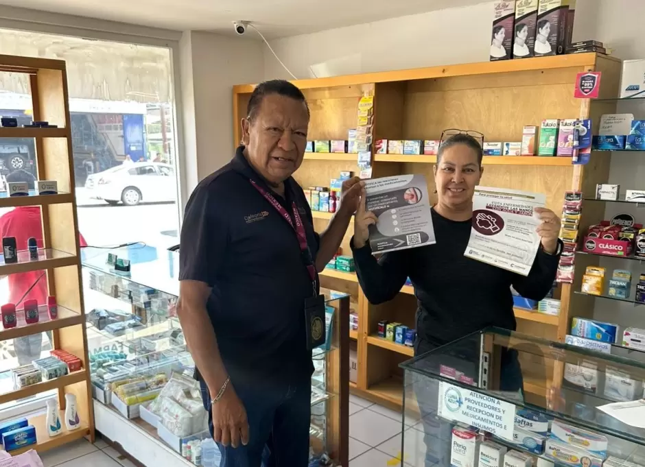 Vigilancia sanitaria en farmacias de Baja California