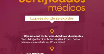Expedici�n de certificados m�dicos
