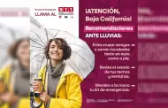 Alerta protecci�n civil BC por probabilidad de lluvias fuertes a muy fuertes