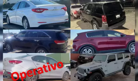 Fiscal�a recupera 11 veh�culos con reporte de robo en Tijuana