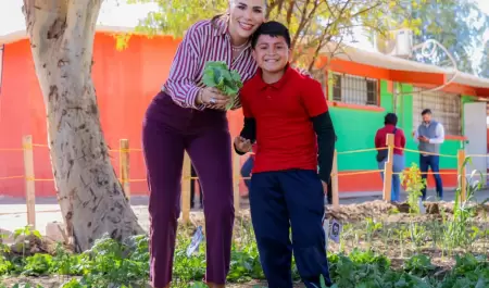 Impulsa la salud alimentaria Gobierno de Marina del Pilar con huertos escolares