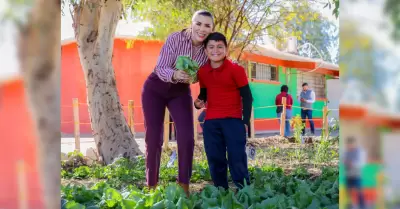 Impulsa la salud alimentaria Gobierno de Marina del Pilar con huertos escolares