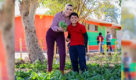 Impulsa la salud alimentaria Gobierno de Marina del Pilar con huertos escolares