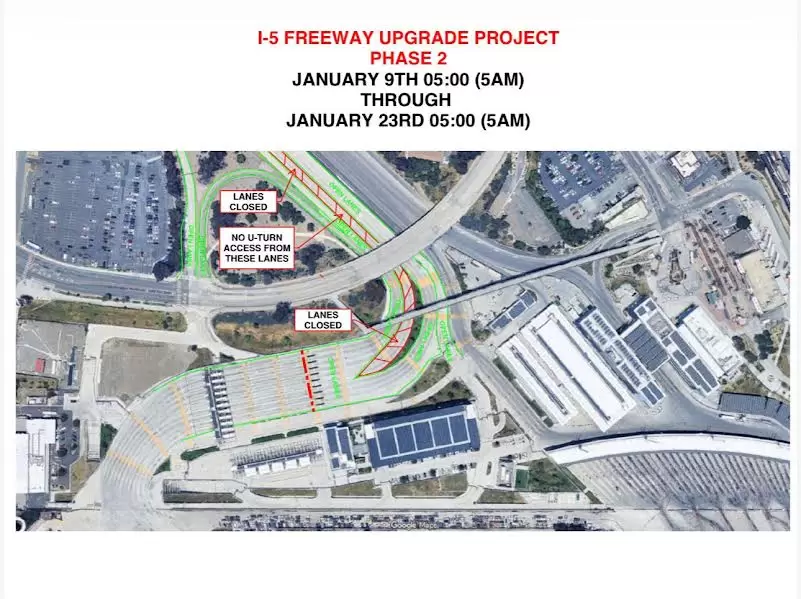 Las obras en la I-5 Sur se realizar�n en enero y afectar�n el acceso a la garita de San Ysidro