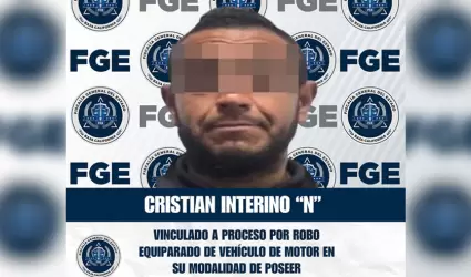 Vinculado a proceso por robo equiparado de veh�culo de motor