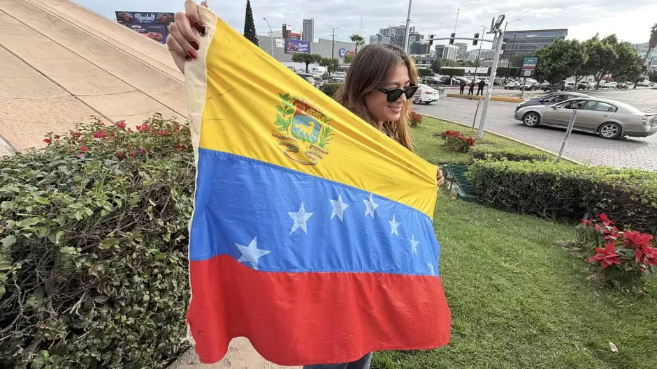 Venezolanos en Tijuana celebraron la ca�da de Maduro