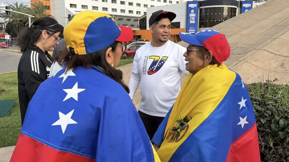 Venezolanos en Tijuana celebraron la ca�da de Maduro