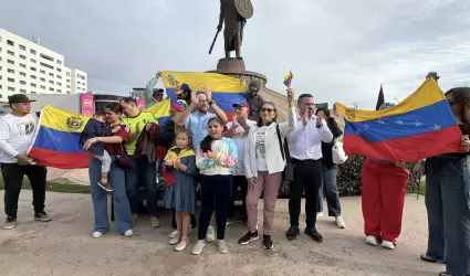 Venezolanos en Tijuana celebraron la ca�da de Maduro