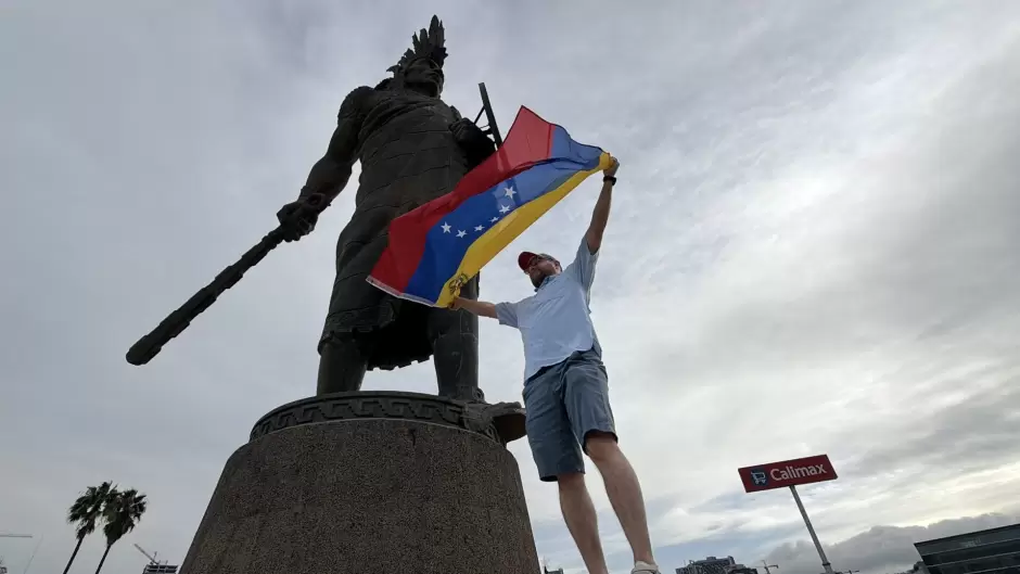 Venezolanos en Tijuana celebraron la ca�da de Maduro