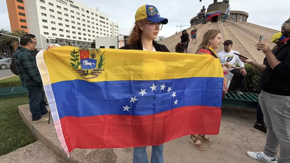Venezolanos en Tijuana celebraron la ca�da de Maduro