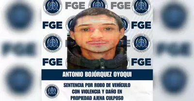 Sentenciado por robo violento de veh�culo