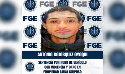 Sentenciado por robo violento de veh�culo