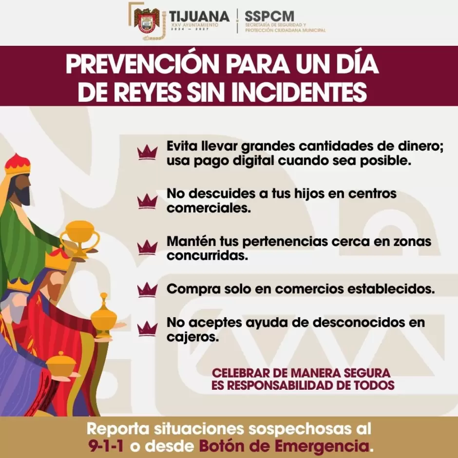 Prevención para Día de Reyes