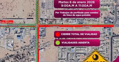 Cierre temporal de vialidades en calzada Independencia y bulevar Carranza