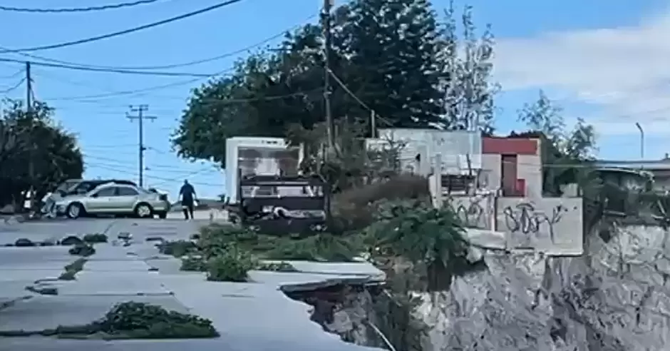 Deslizamiento de tierra en la colonia Reforma