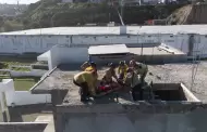 Bomberos atienden electrocutado en azotea y amputaci�n en carnicer�a