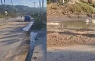 Vecinos reportaron tiradero de aguas negras y obstrucci�n vial en Villa del �lamo