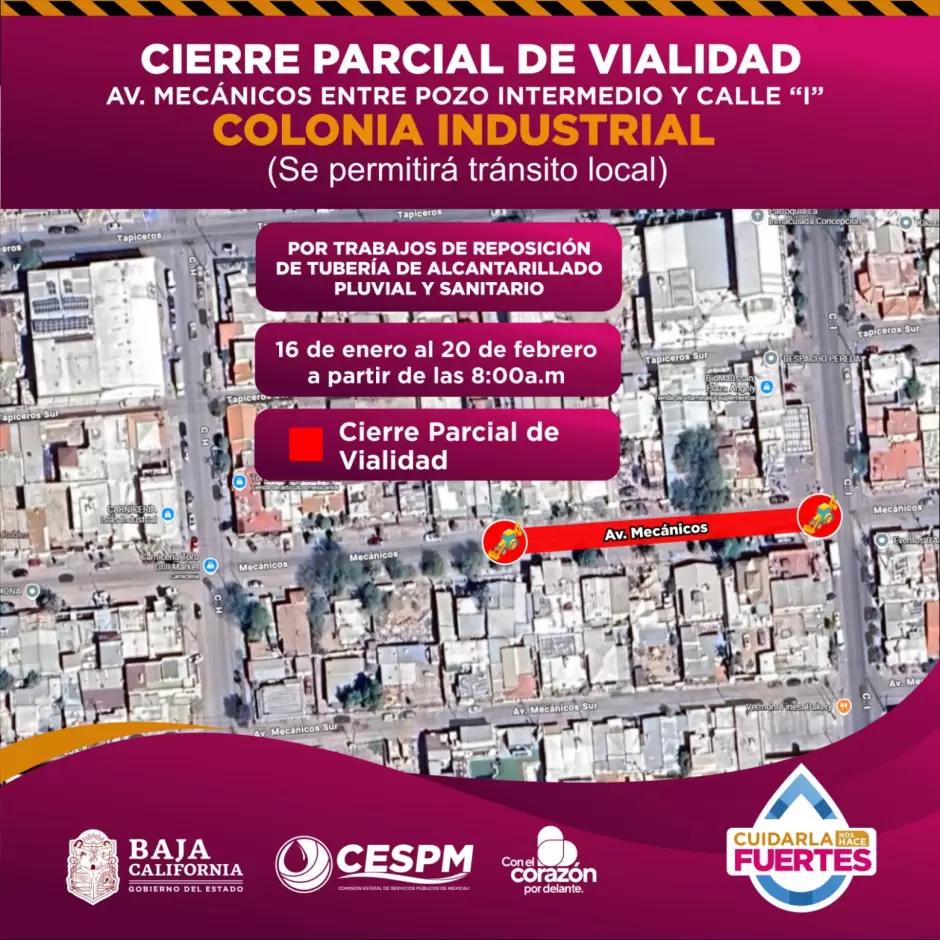 Reposici�n de tuber�a pluvial en la colonia Industrial