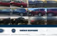 FGE recupera 10 veh�culos con reporte de robo en Tijuana