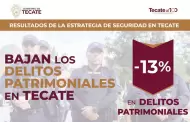 Disminuyen los delitos patrimoniales en Tecate; resultados reflejan estrategia firme en seguridad