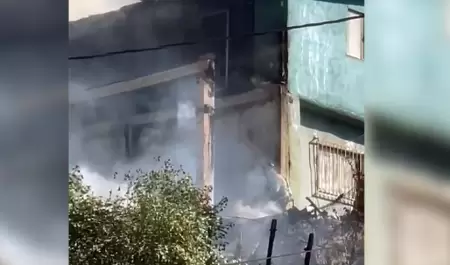 Incendio en la avenida Presa Francisco I Madero